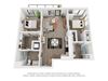 Two bedroom floor plan The Mansion_C3